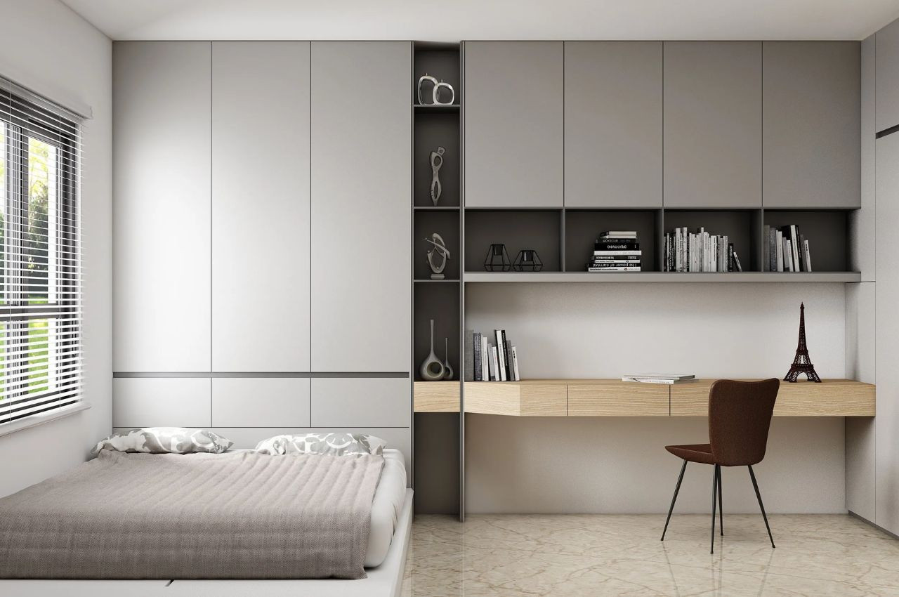 Bật mí 66+ mẫu tủ quần áo kết hợp bàn học HOT nhất 2025